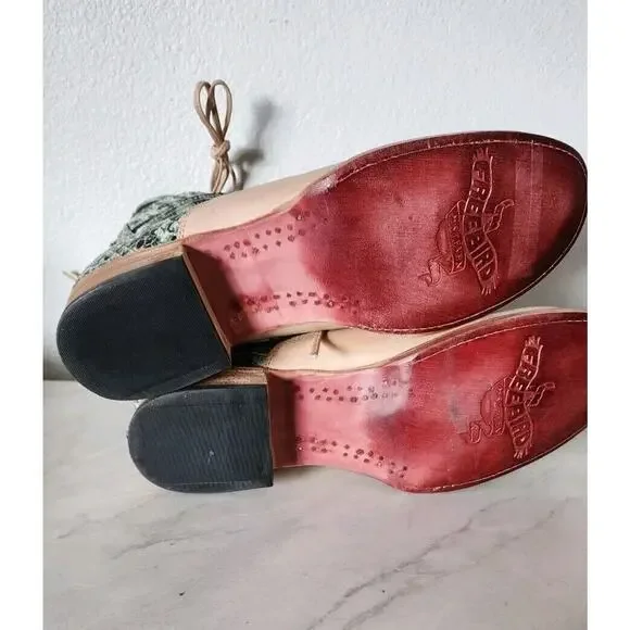 Freebird by Steven Green and Tan Lace Up Boots - Picture 9 of 12